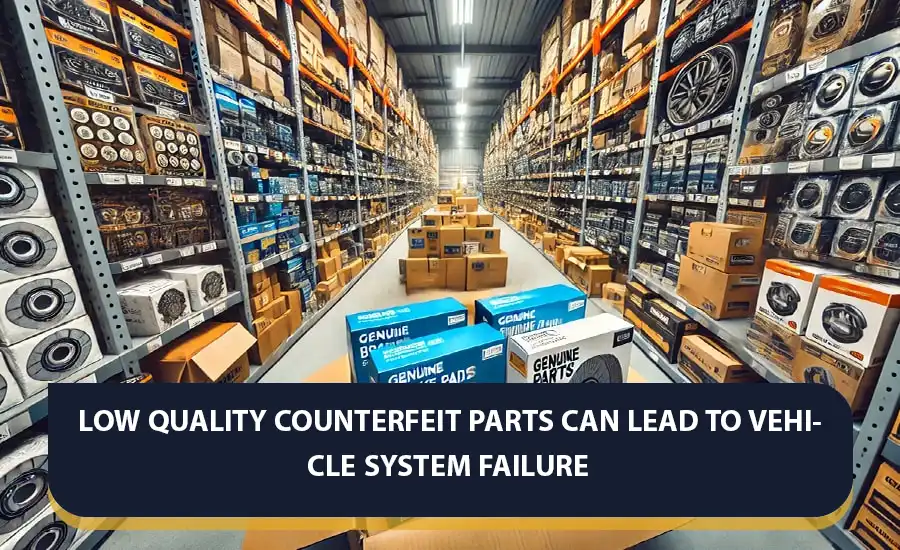 Low quality counterfeit parts can lead to vehicle system failure.